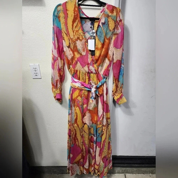 Spy Zone Exchange Abstract Maxi Dress Size XL NWT Spring Summer Vacation - Picture 2 of 10